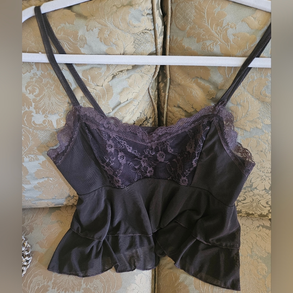 No Name lacy cami in brown NWOT